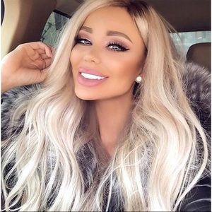 SHER 22” BLONDE NATURAL WAVY LACE FRONT WIG *NEW*